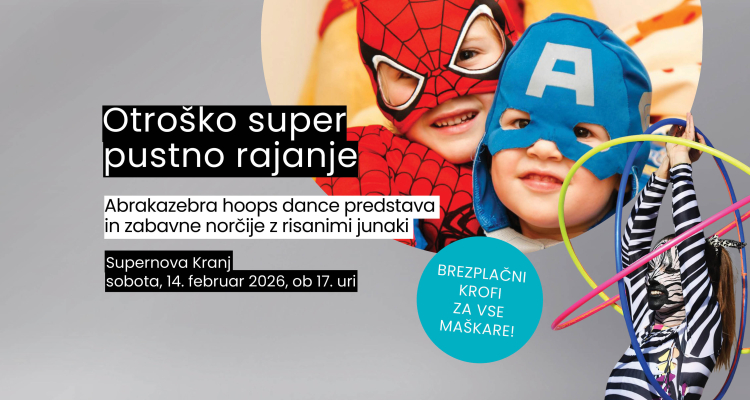 Pustno rajanje z risanimi junaki tudi Supernovi v Kranju